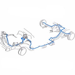 (1971) Brake Line Set - 2wd - Manual
